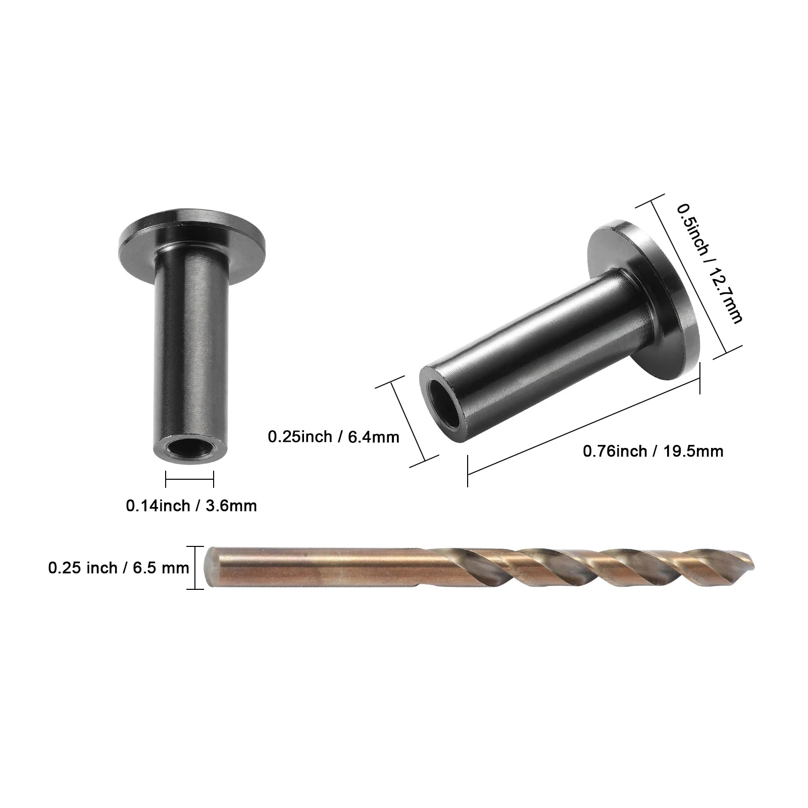 SucceBuy 121/81/101 pack T316 nerezové ochranné návleky pro kabel z ocelového lanového ráhla o průměru 1/8" nebo 3/16"