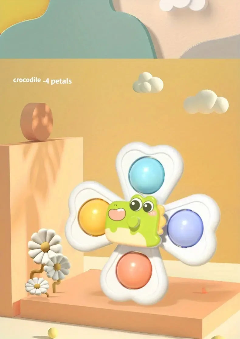 3PCS Suction Cup Spinner Toy for Bath