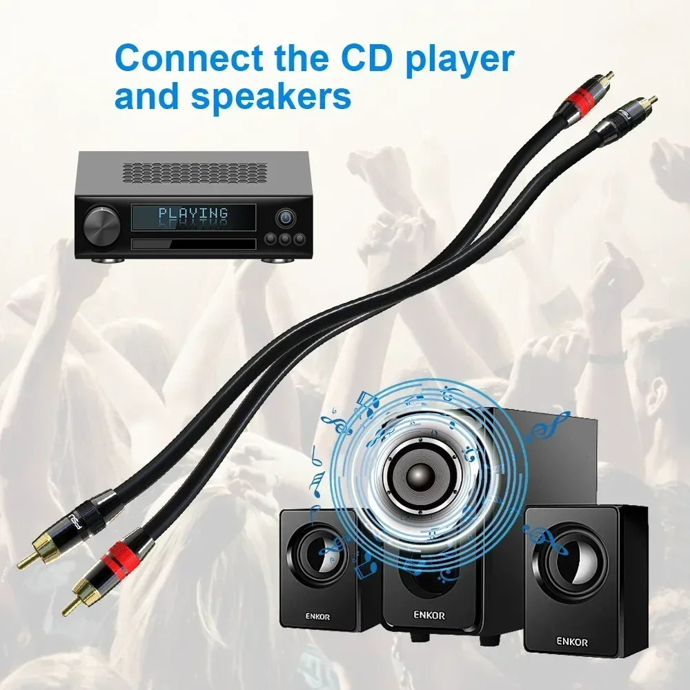Cabo de áudio digital coaxial RCA, 0.5–5 m