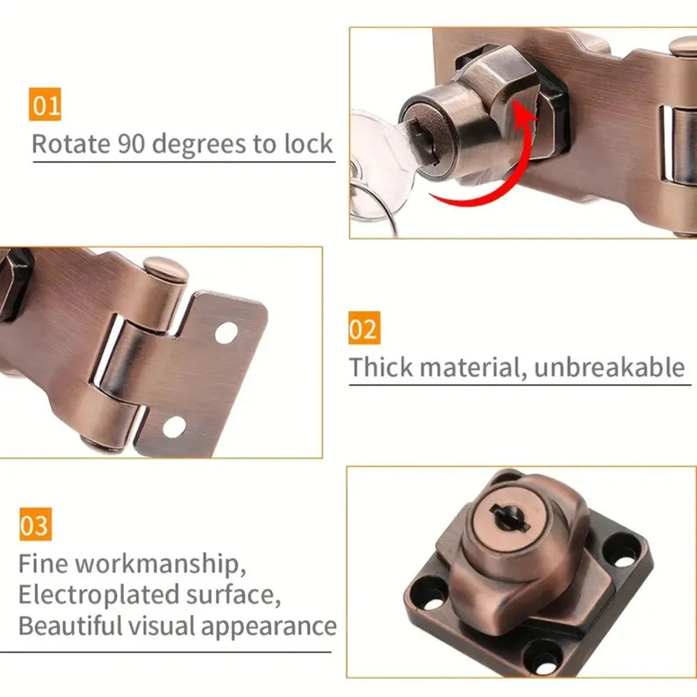 Keyed Hasp Lock for Cabinets and Sheds
