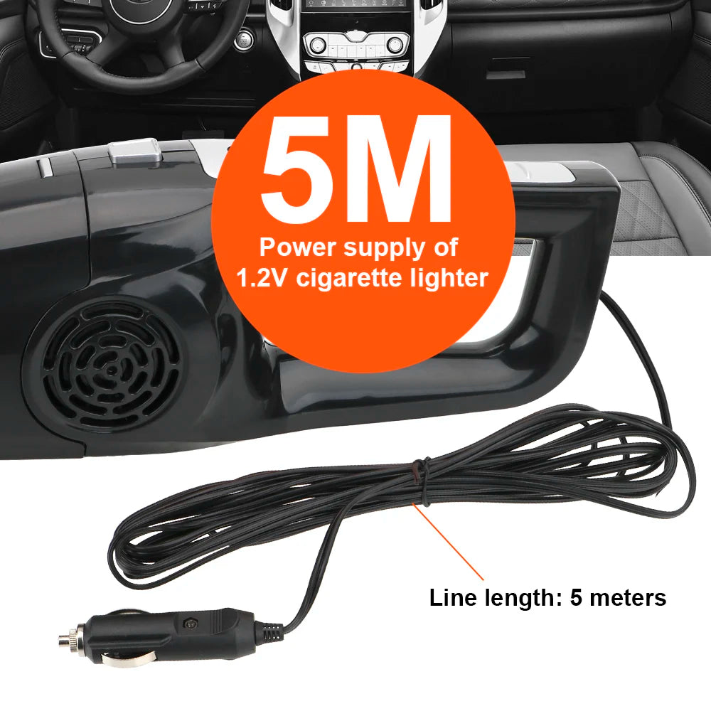 12 V Handheld Car Vacuum - 5 m Power Cord