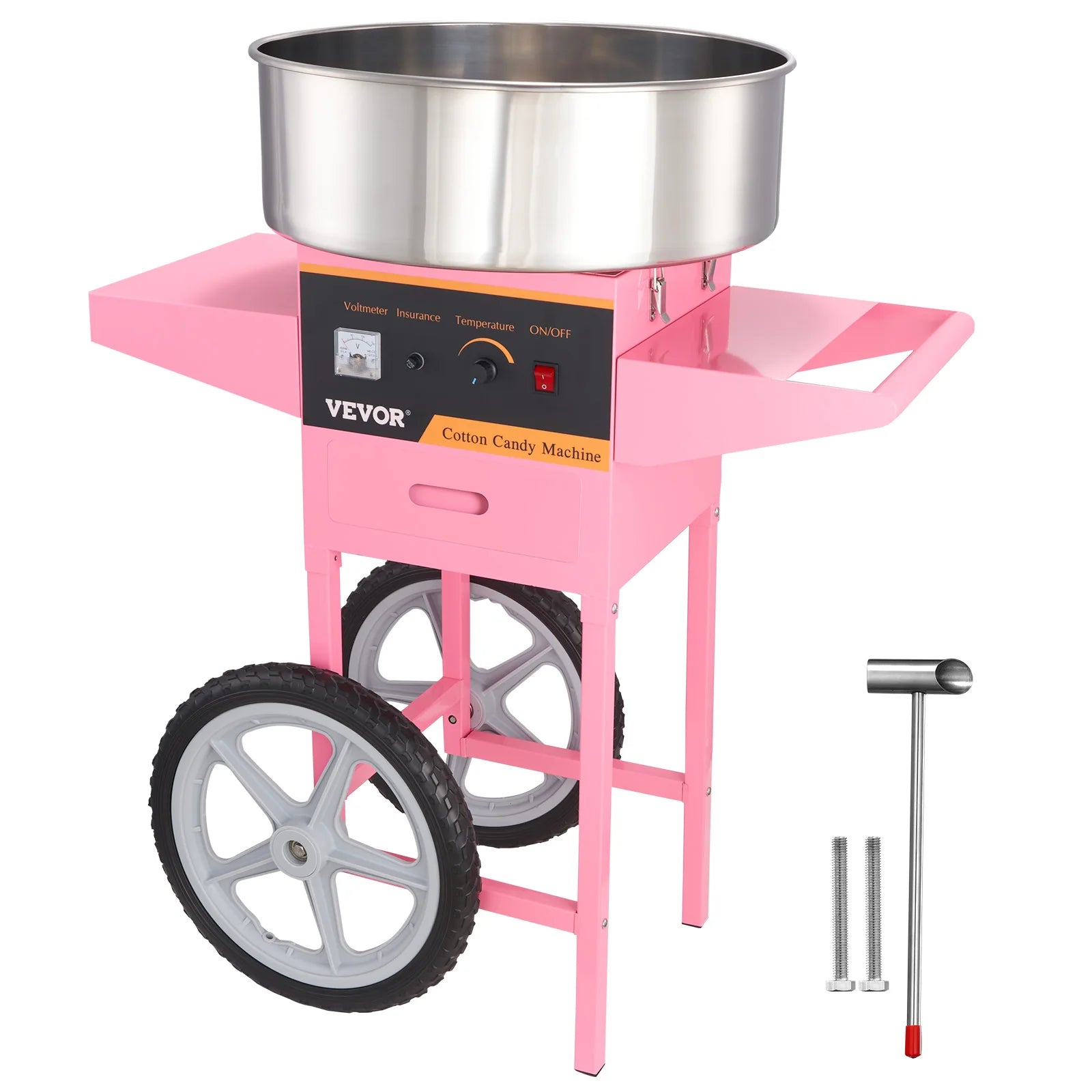 1000W Electric Cotton Candy Machine with Cart