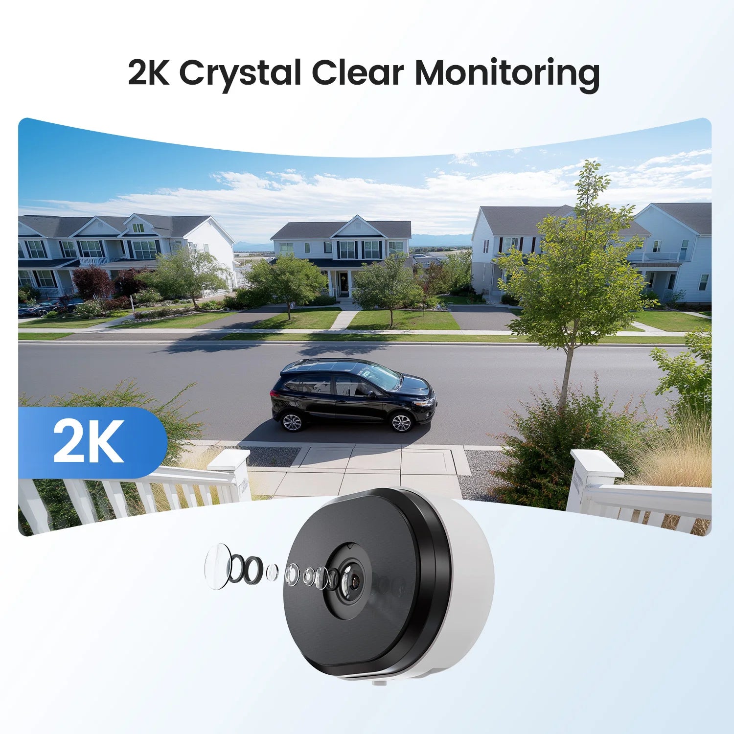ZOSI C680 2K Window Security Camera with Full-Color Night Vision