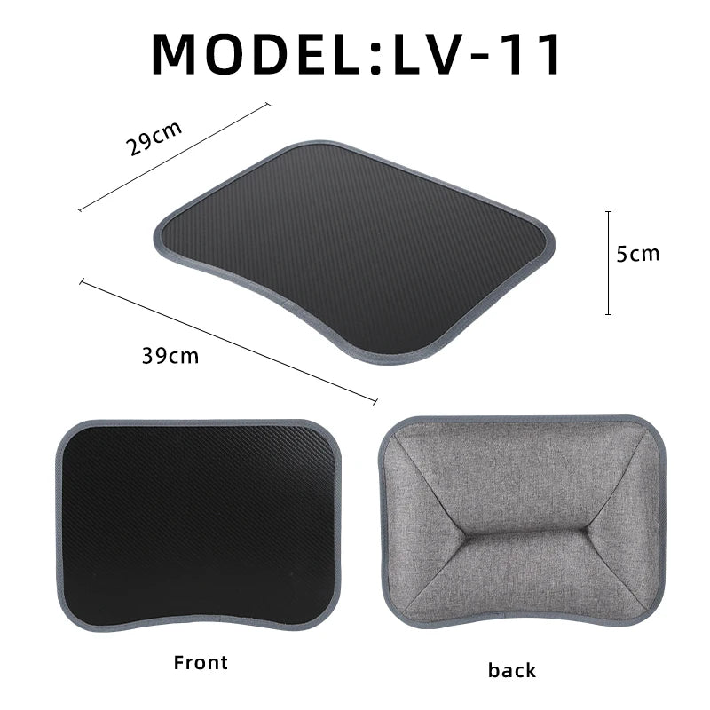 Cushioned Laptop Lap Desk with Wood Surface & Built-In Mouse Pad