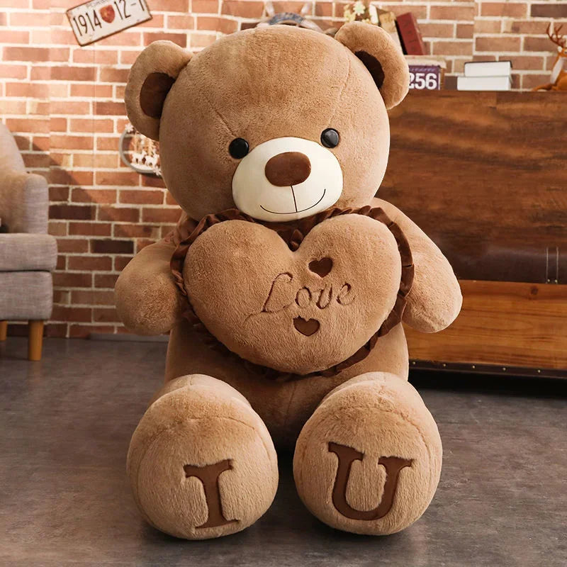 80/100Cm Big LOVE Plush Toy Bear Giant Stuffed Animals Birthday Gifts Soft Pillow Dolls Grilfriend Girls Wife kids Children
