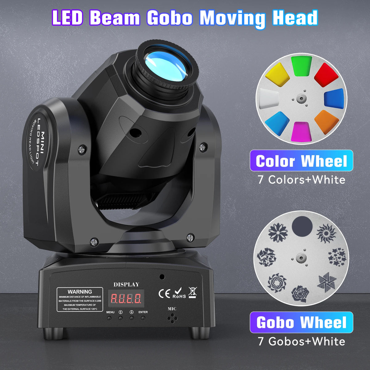 Luce Moving Head a LED da 120W con Telefono e DMX512