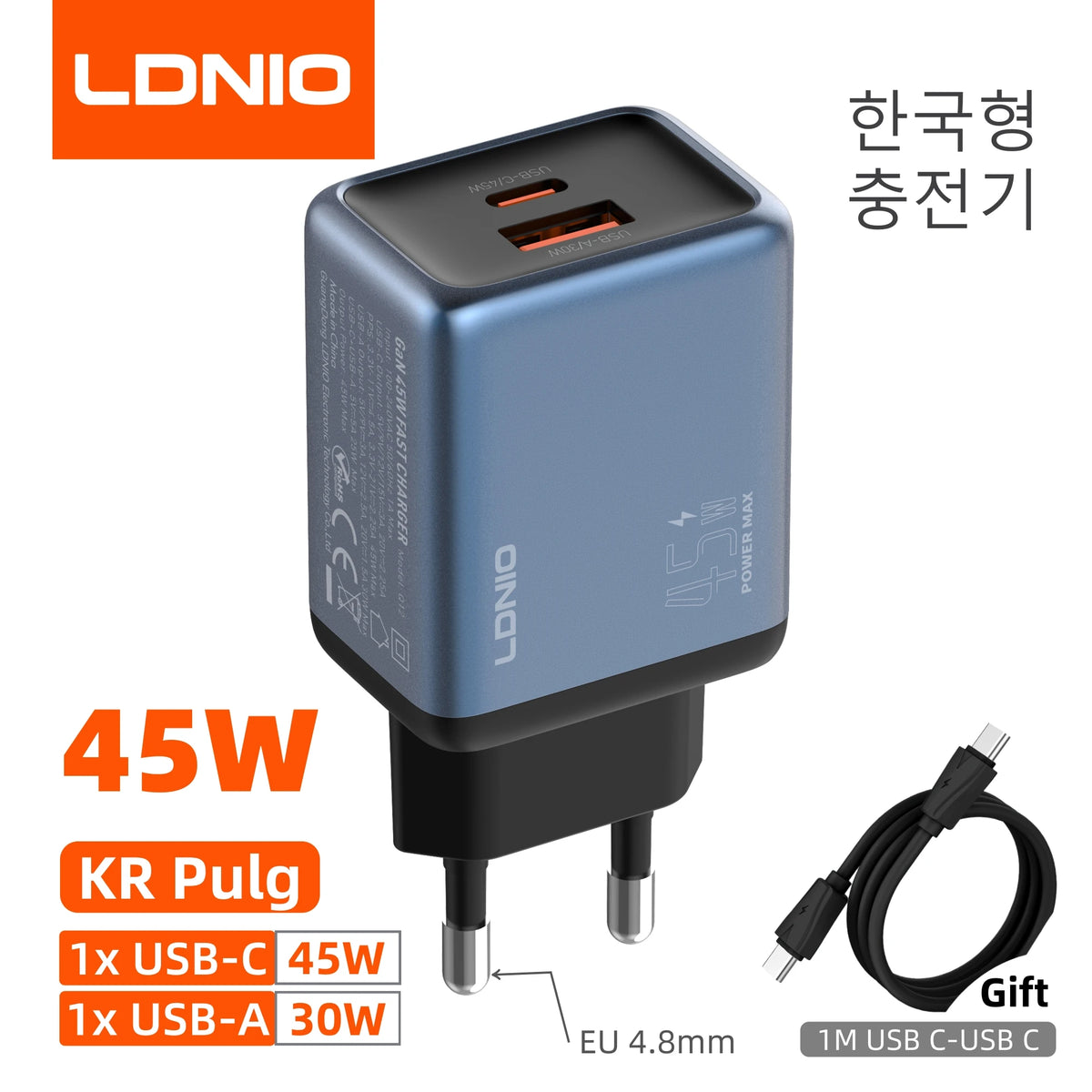 GaN USB nabíjačka - varianty 45 W, 65 W alebo 100 W