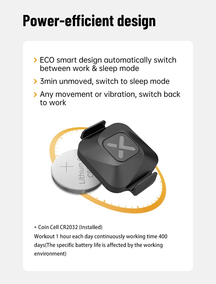XOSS Vortex Speed Cadence Sensor for Bicycle Computer IPX7 Waterproof 300Hrs Battery Life Bluetooth ANT+ Bike Accessories MTB