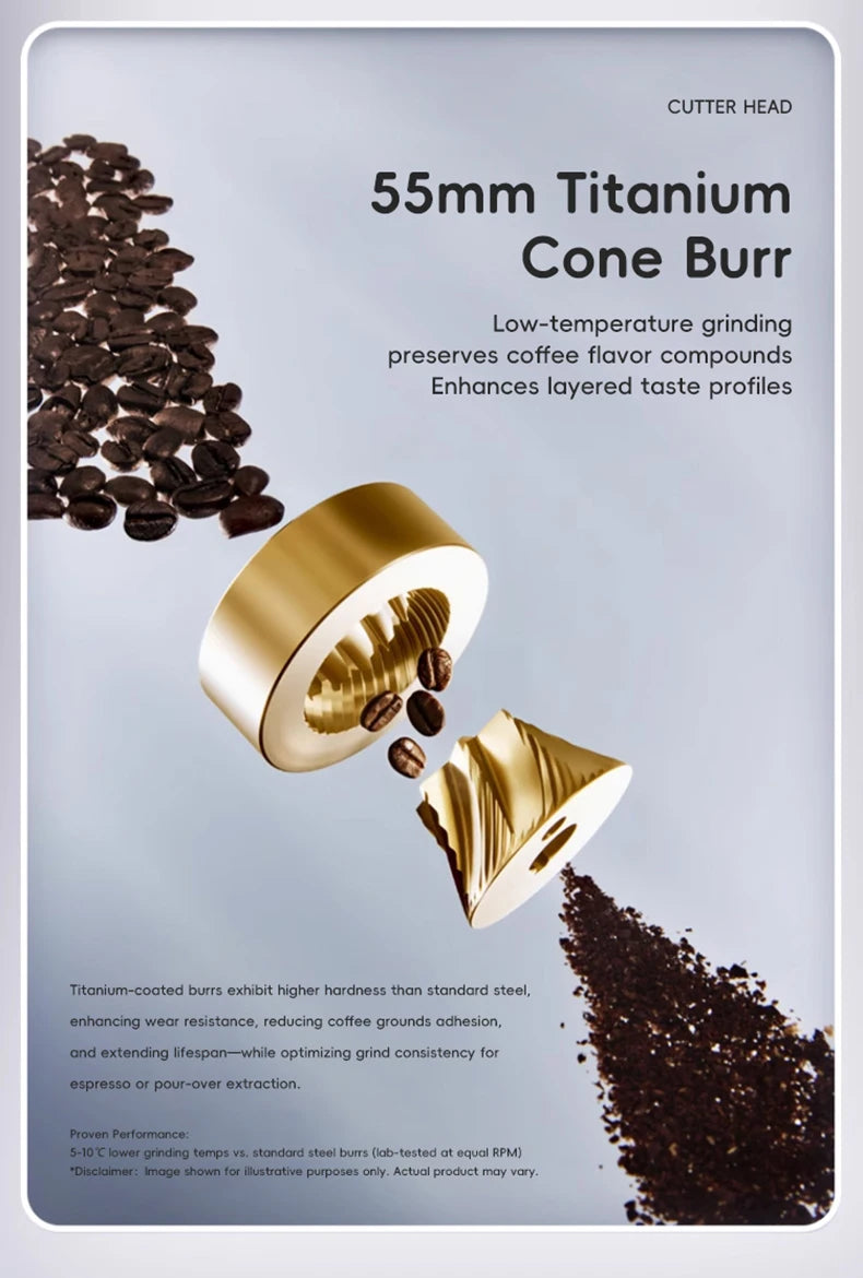 STARSEEKER E55Pro Macinacaffè Elettrico con Macine in Titanio da 55MM