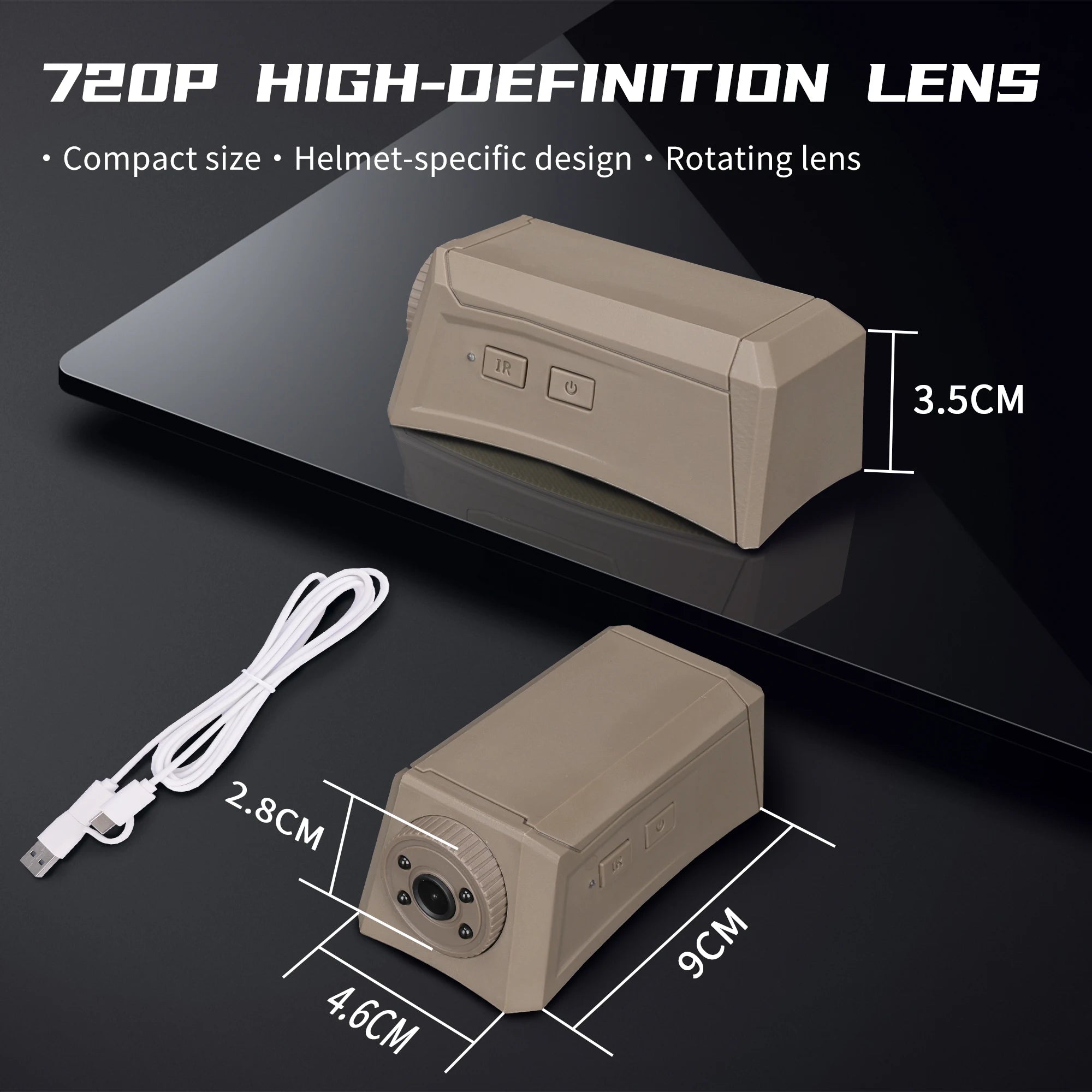 Tactical Helmet Camera with 720P HD Video Recording