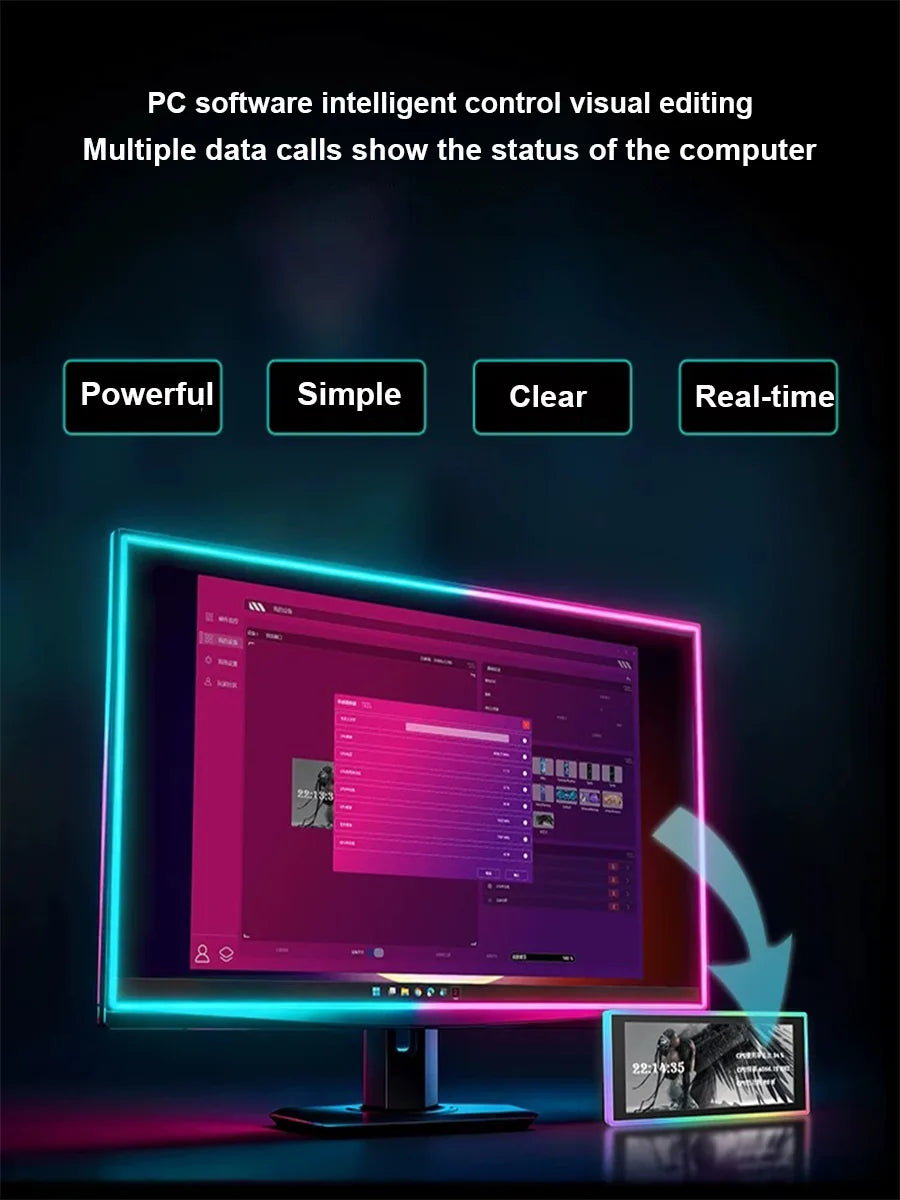 6.86-Inch Customizable Secondary Display