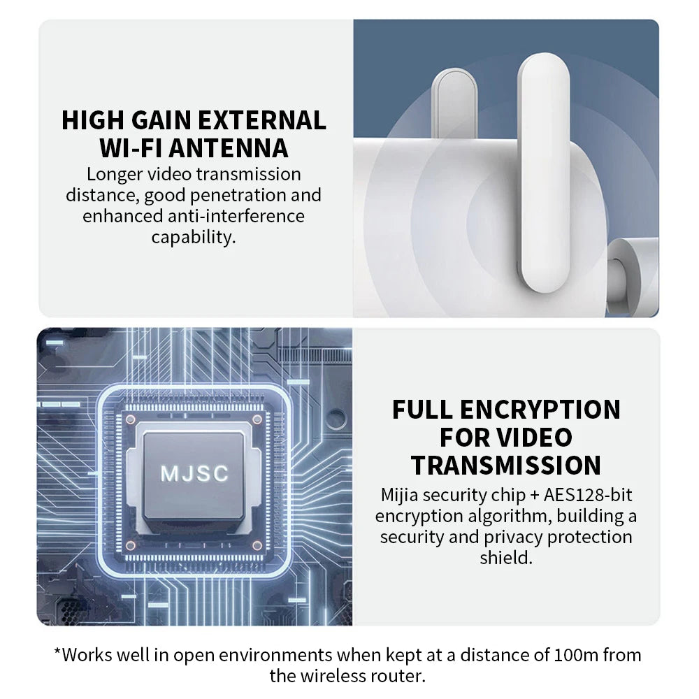 Caméra extérieure Xiaomi AW300 2K WiFi Caméra de sécurité Vision nocturne IP66