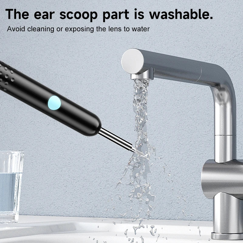 Wireless Visual Otoscope 4.2mm 1080P WiFi Ear Scope with Cleaning Tools