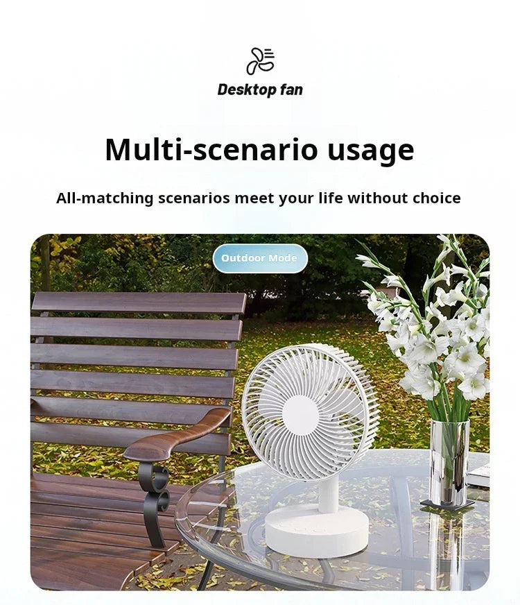 Xiaomi Youpin Fan Small White Desktop Timer Mute With Four-speed Adjustable Portable Fan Recharging Models Detachable Desk fan