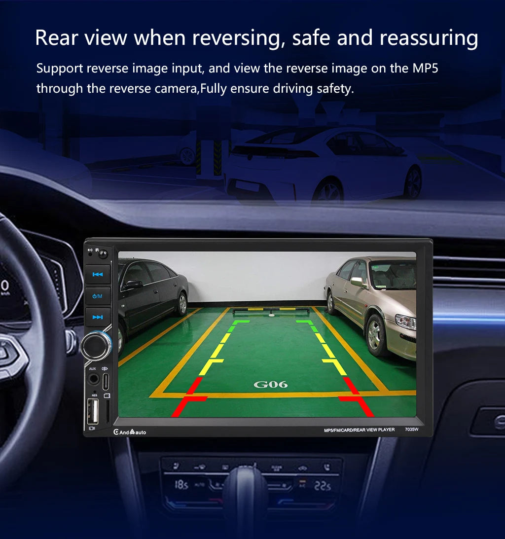 ESSGOO 7 Inch Car Radio with CarPlay & Android Auto