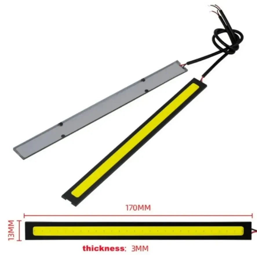 17 cm COB LED-lyslister til køretøjer, 6 eller 10 stk.
