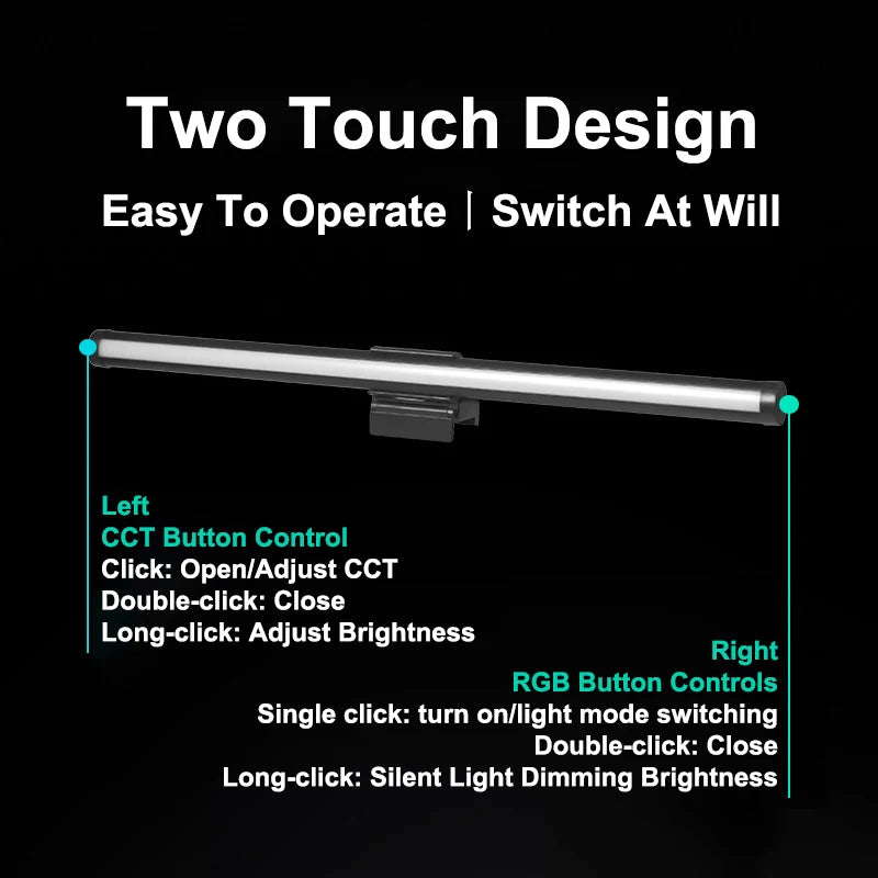 Dimmable Monitor Light Bar - RGB Options