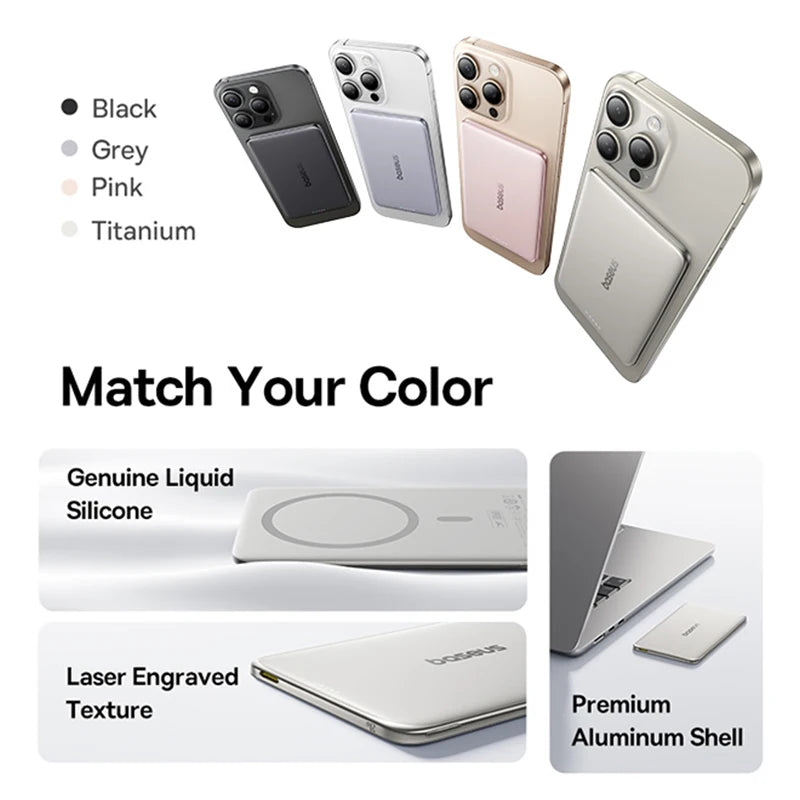 Baseus Magnetic Power Bank 5000mAh/10000mAh PD 20W/27W Card-Sized