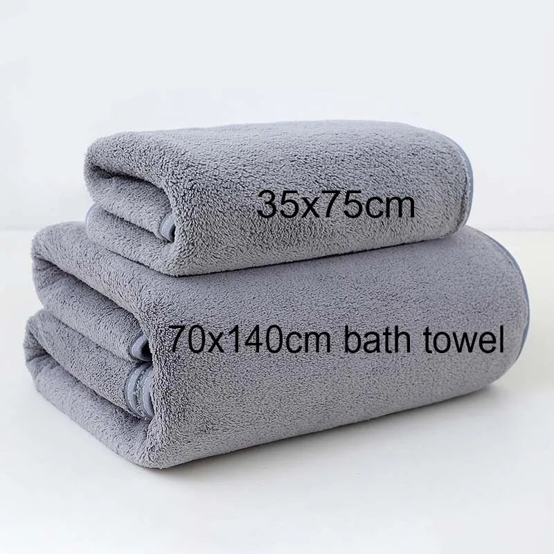 Ensemble de serviettes en polaire corail, serviettes de bain et de visage douces et absorbantes