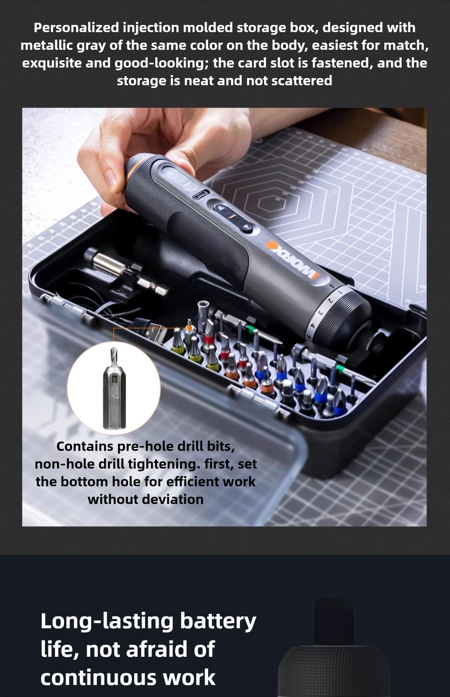 WORX 4V Electric Screwdrivers Set Automatic All-in-one Wireless Precision Screwdriver Household Hand Power Tools WX240 WX242