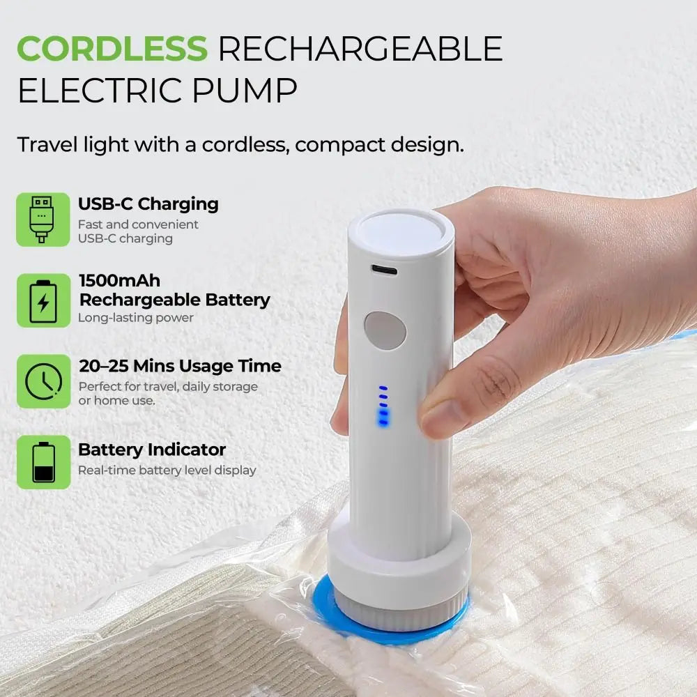 Rechargeable Vacuum Storage Bag Pump