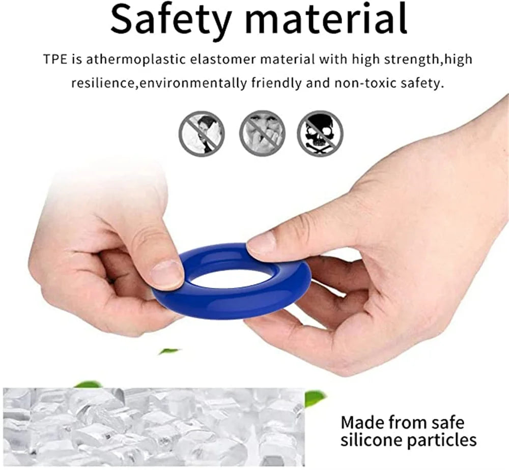 Geliştirilmiş Performans için 3 Parçalı Silikon Penis Halkası Seti