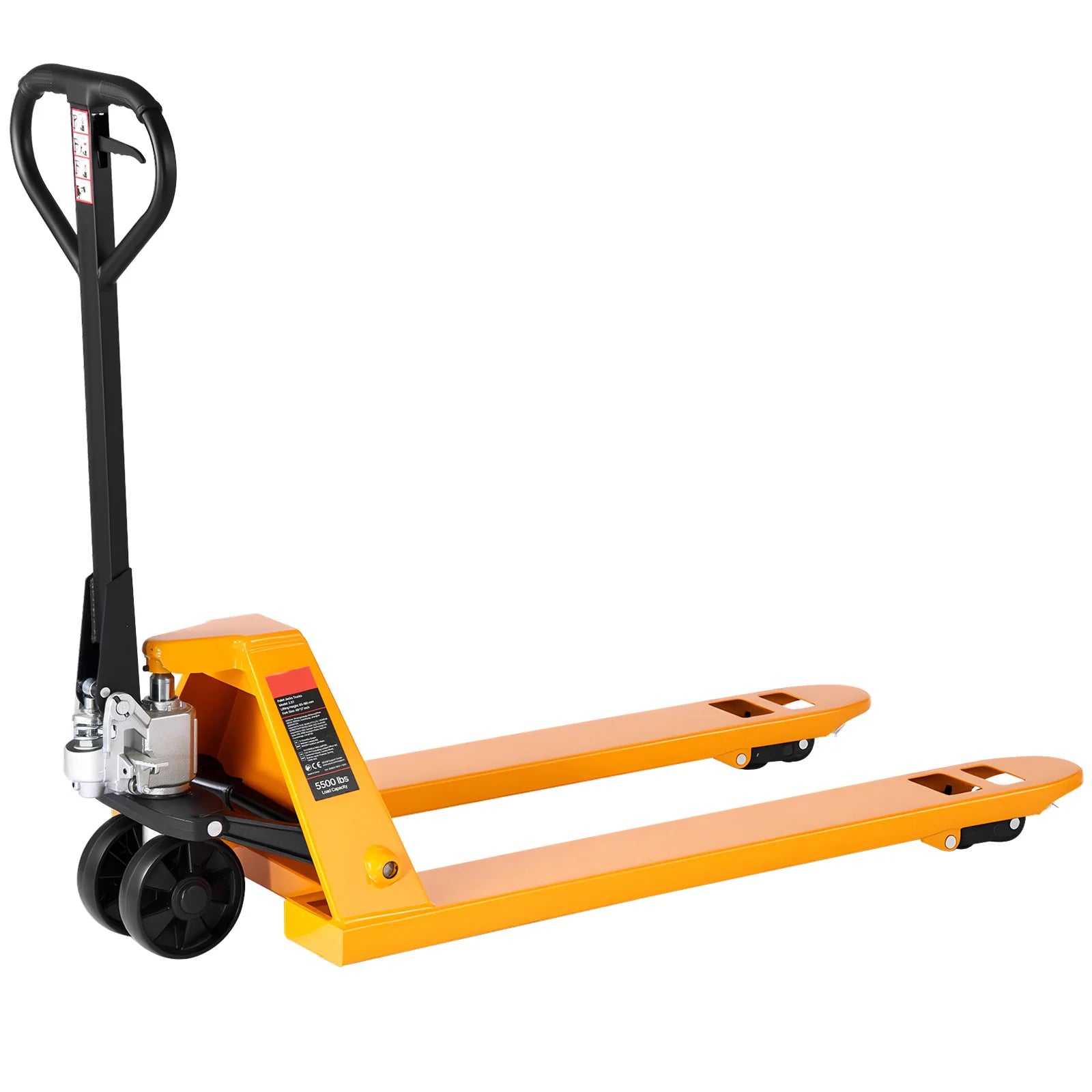 5500 lbs Manual Pallet Jack Heavy Duty 3.35–7.1 in Lift Range