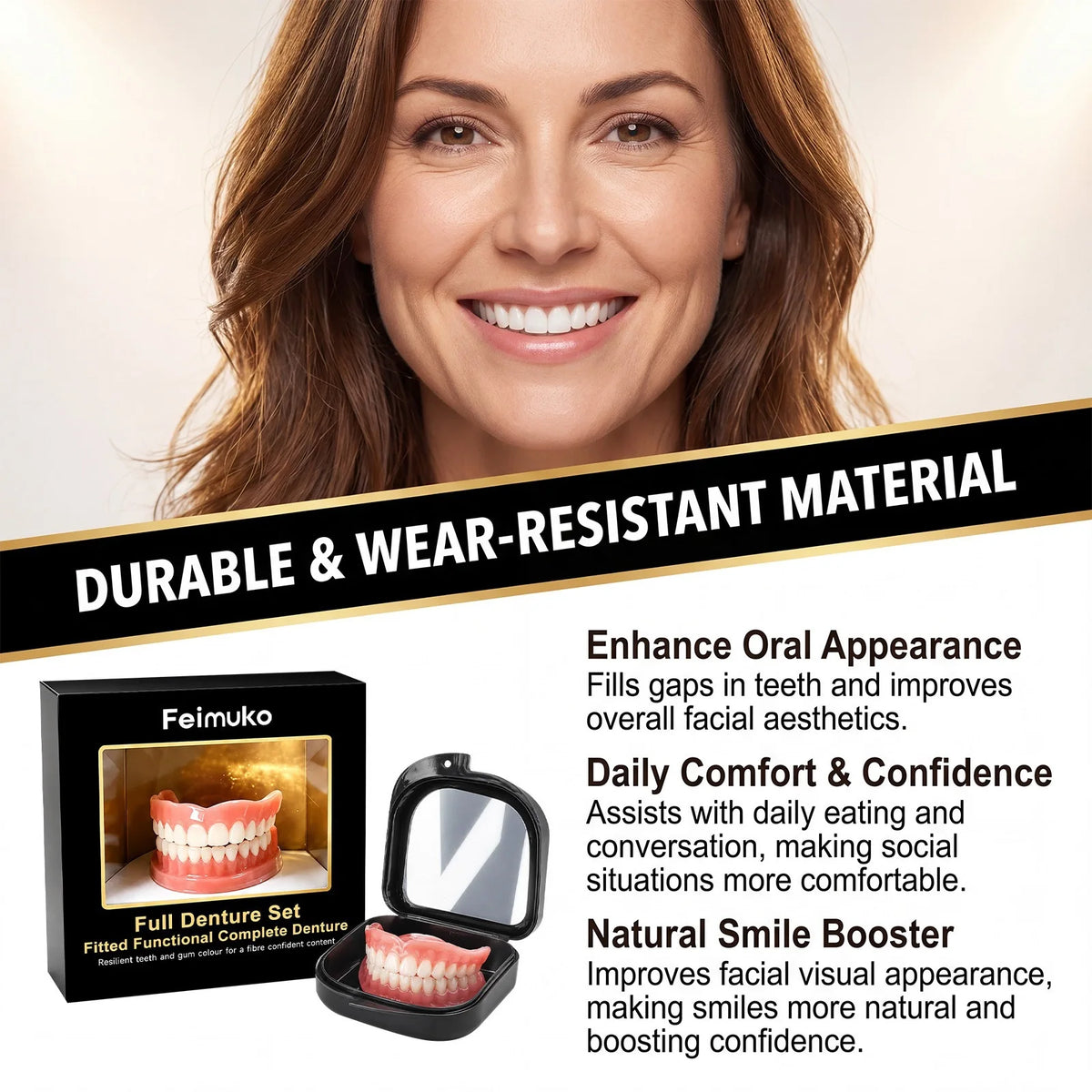 Silicone Cosmetic Denture Cover Set