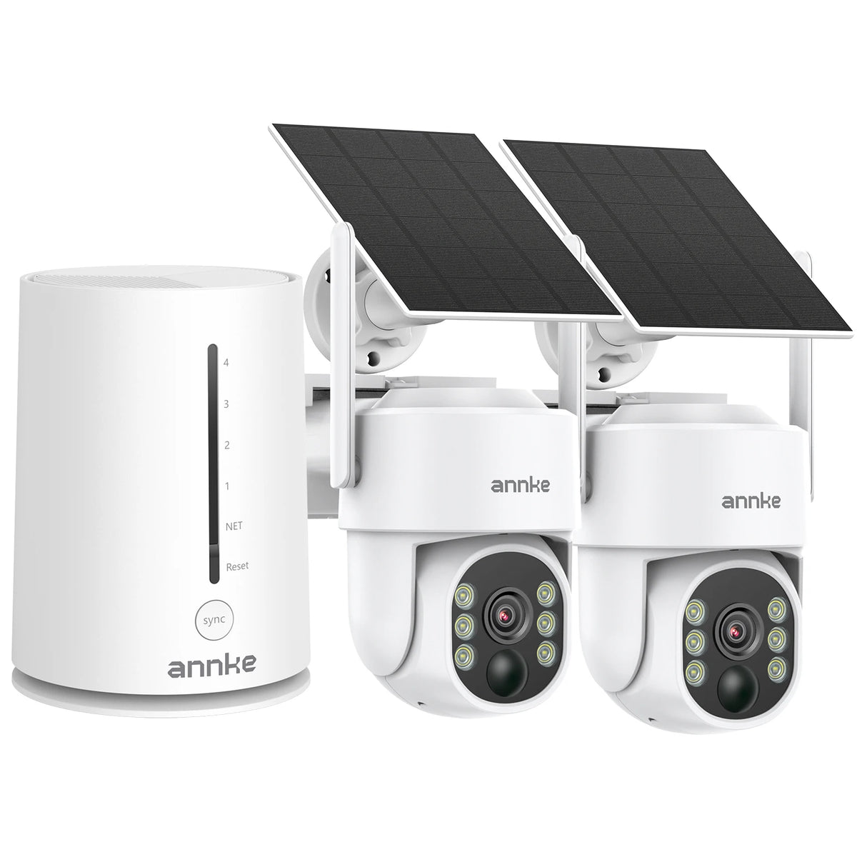 4MP Wireless Solar Security Camera System with 4CH NVR