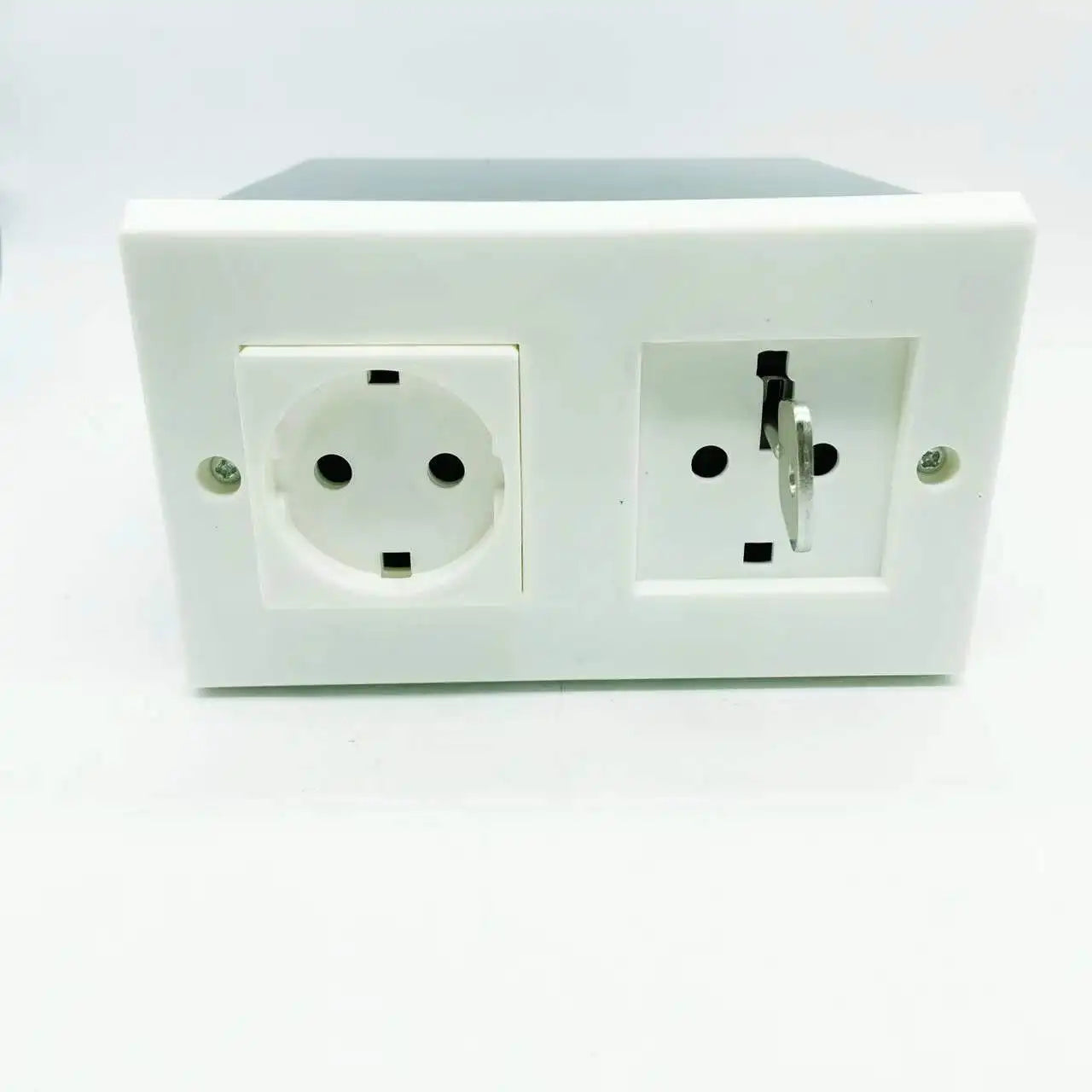 Hidden Wall Socket Safe with Secret Storage and Key Access