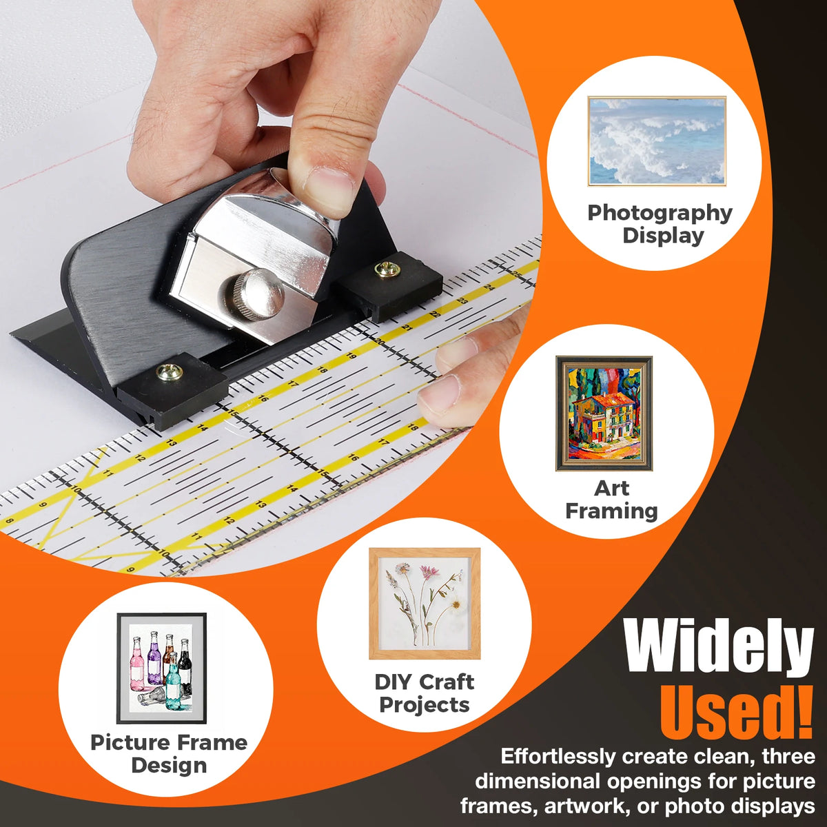 45-Degree Bevel Mat-Board Cutter, Retractable Blade