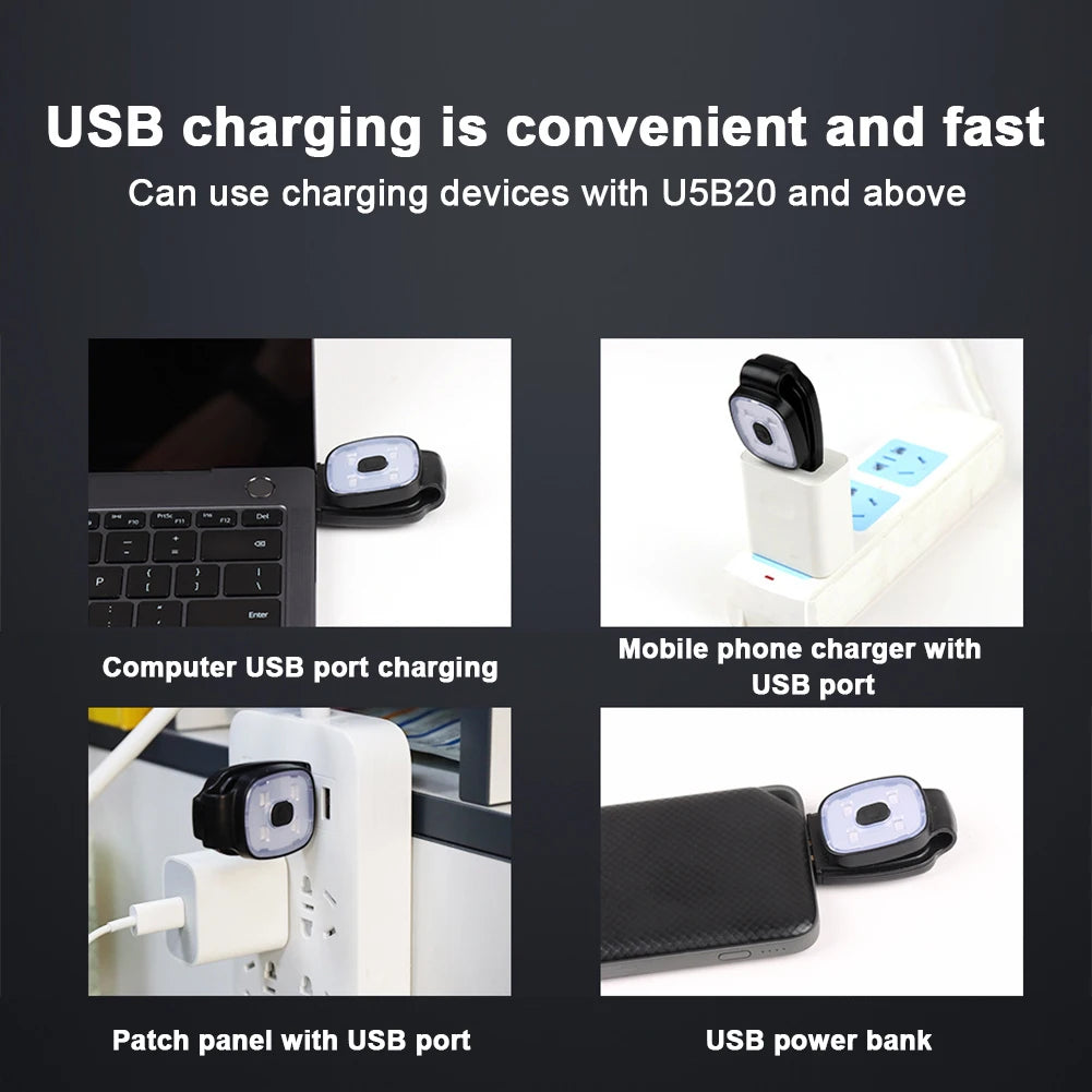USB Rechargeable Clip-On LED Light