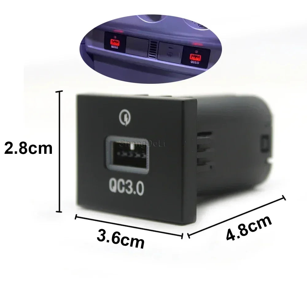 12V/24V Автомобилен заряден адаптер за телефон с двойна QC3.0 Type C PD USB порт за зареждане, захранващ адаптер за Ford Focus 2004-2011 mk2 аксесоари
