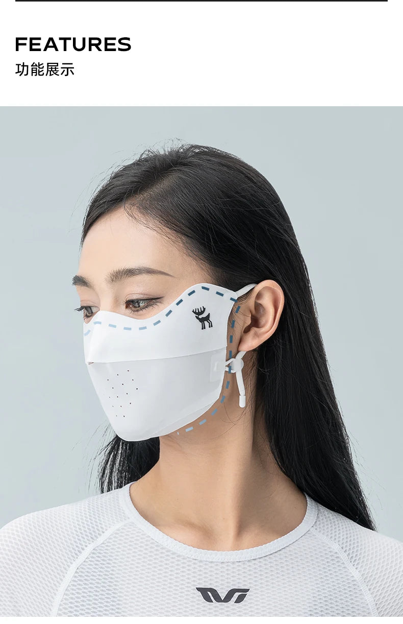 Ice Silk UV Protection Face Mask for Summer Outdoor Sport