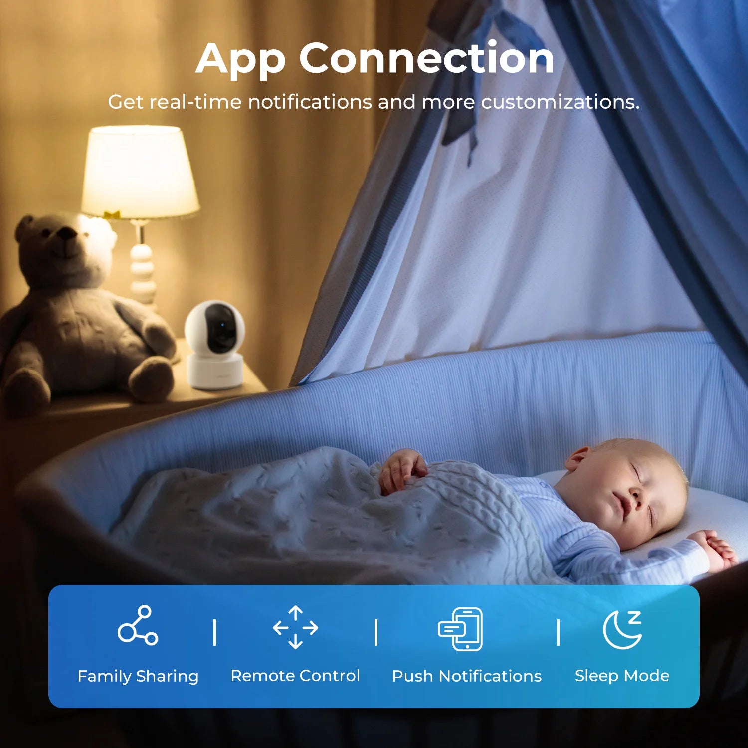 IMILAB C21 2.5K WiFi Indoor Baby Monitor with 360° Tracking