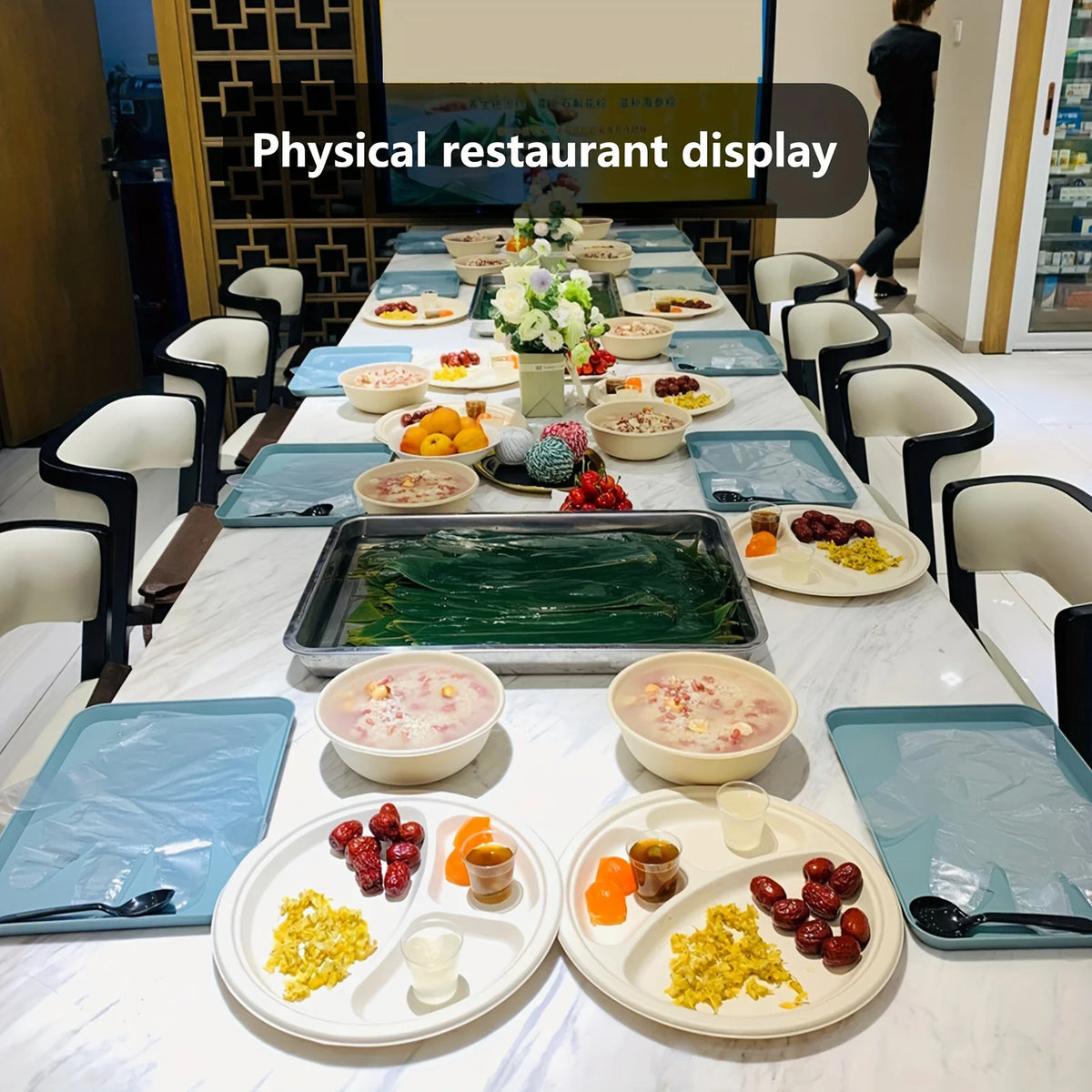 Rectangular Plastic Serving Tray, Small or Large