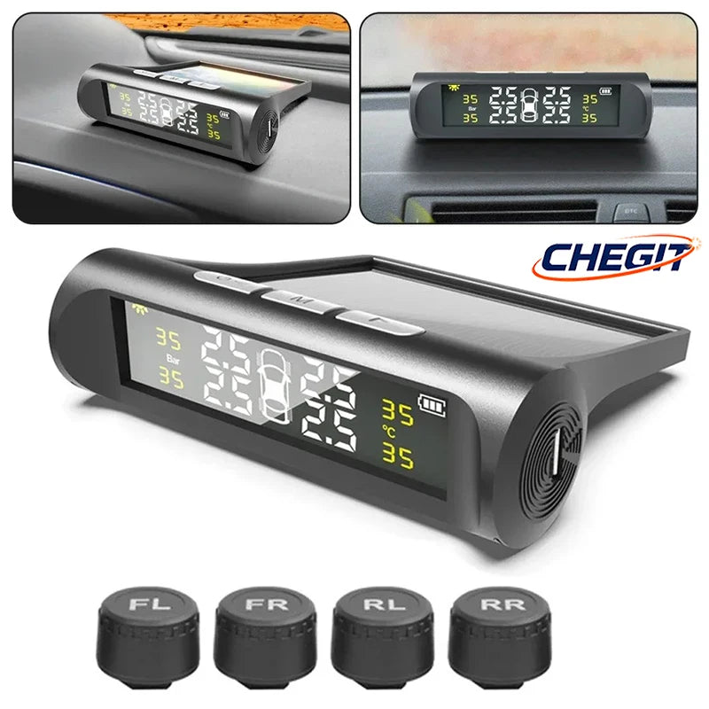 Solar TPMS Display with Four Sensors