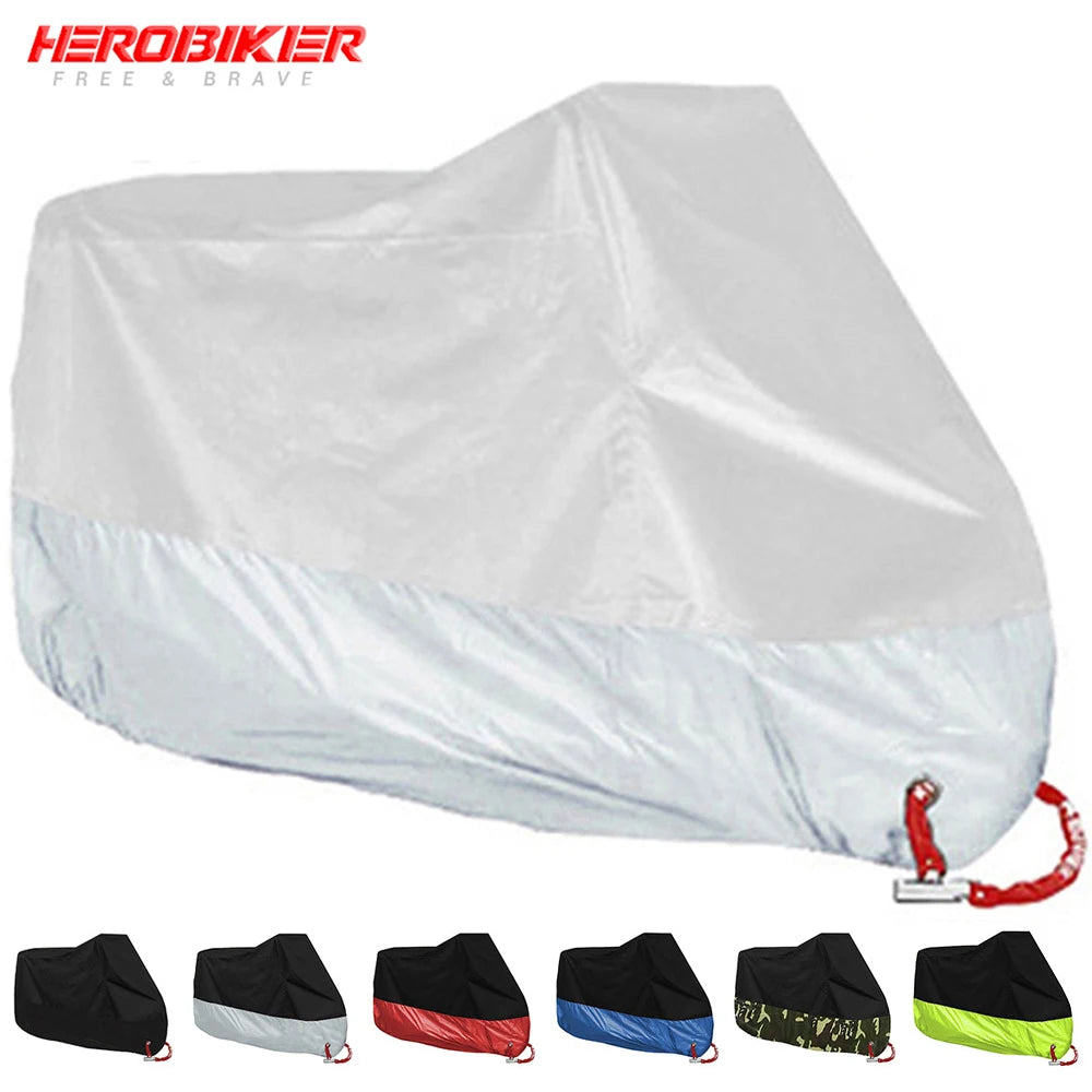 Motorcycle Cover Waterproof Moto Rain Cover Dustproof UV Protective Outdoor Indoor Motocross Scooter Motorbike Cover All Season