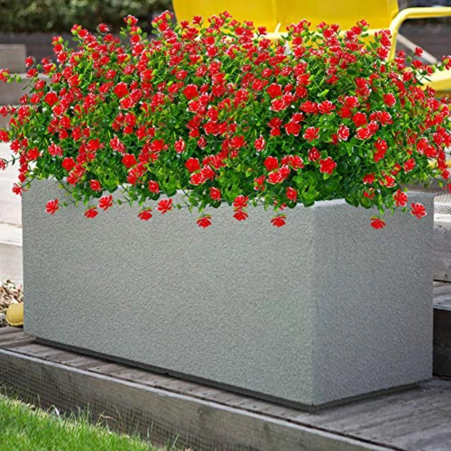 UV-bestendige kunstmatige buxusbloemen – 2 bundels buitendecoratie
