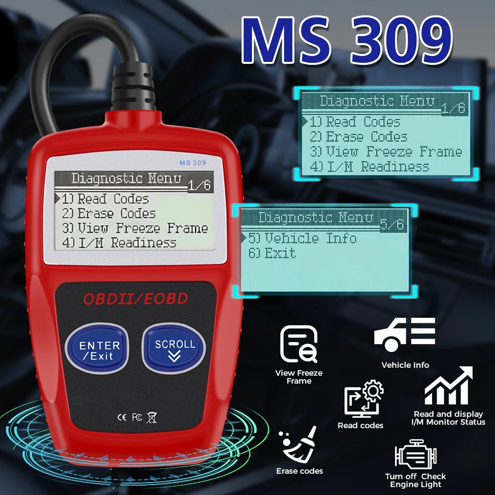 Lector de códigos OBD2 AINYSZIN para diagnóstico del motor