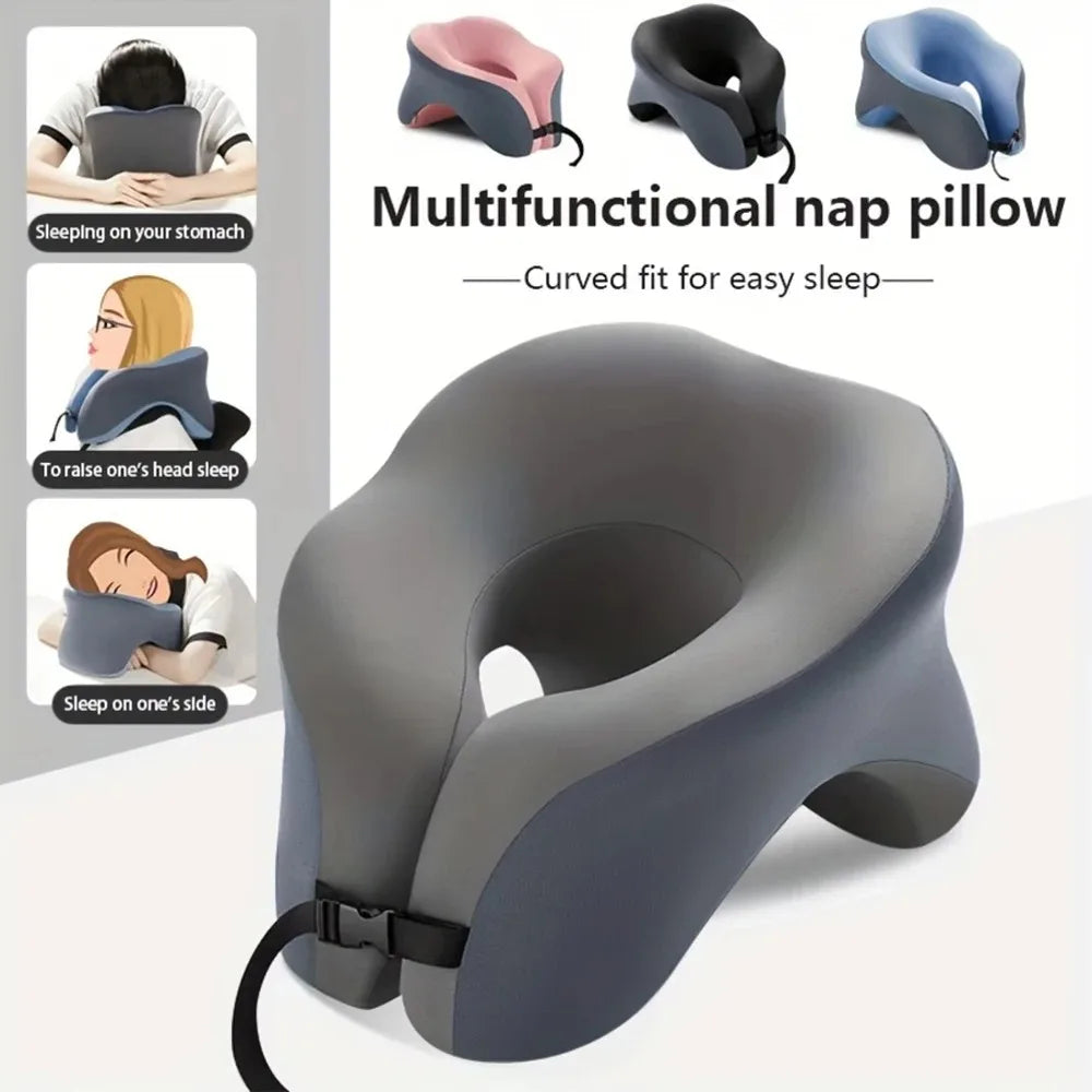 Memory-Foam U-Shaped Travel Neck Pillow