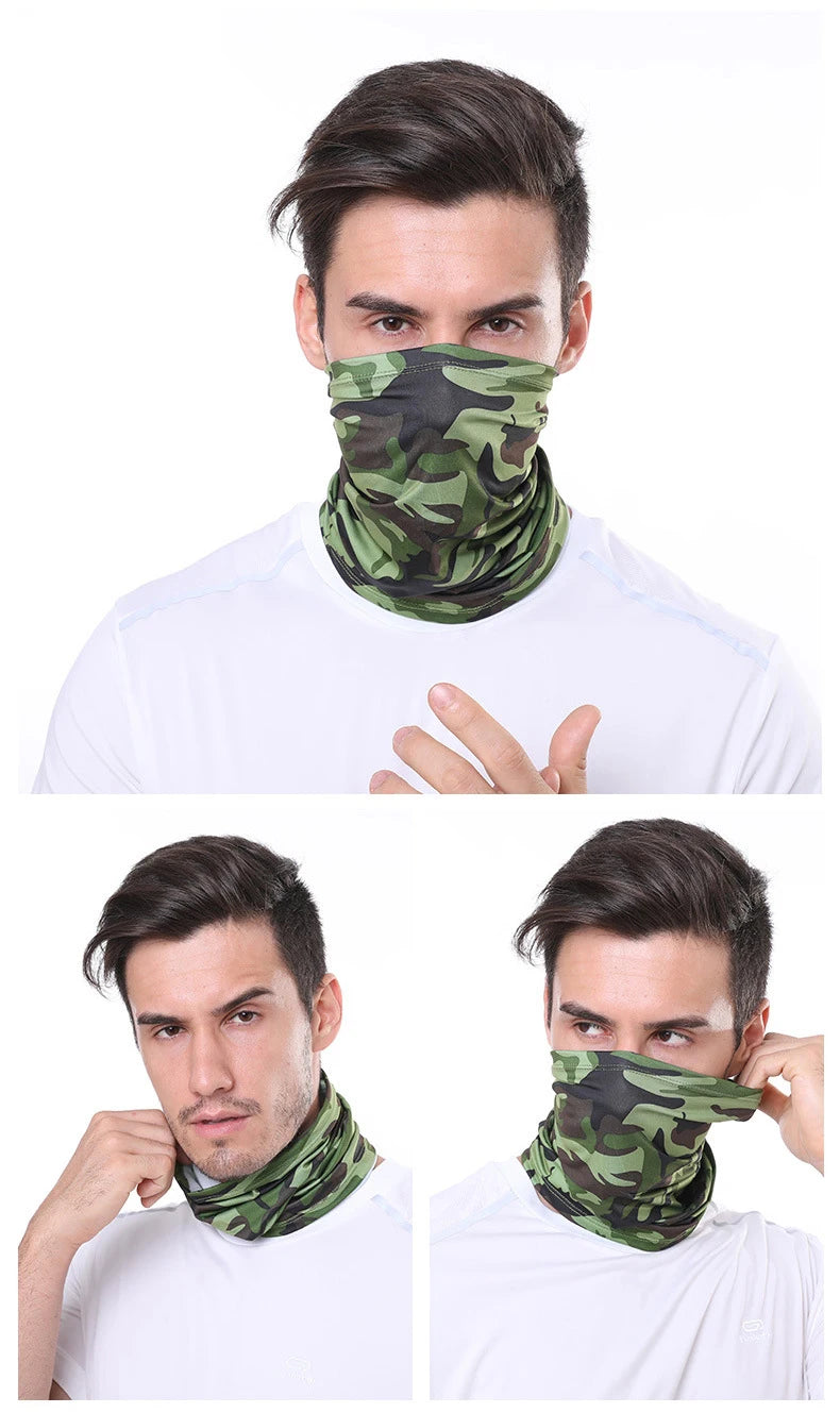 Outdoor Ice Silk Sun Protection Bib Spring and Summer Motorcycle Neck Cover Sports Magic Bandana Riding Mask Full Face