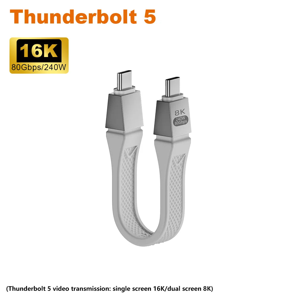 Cabo USB-C curto, 13 cm