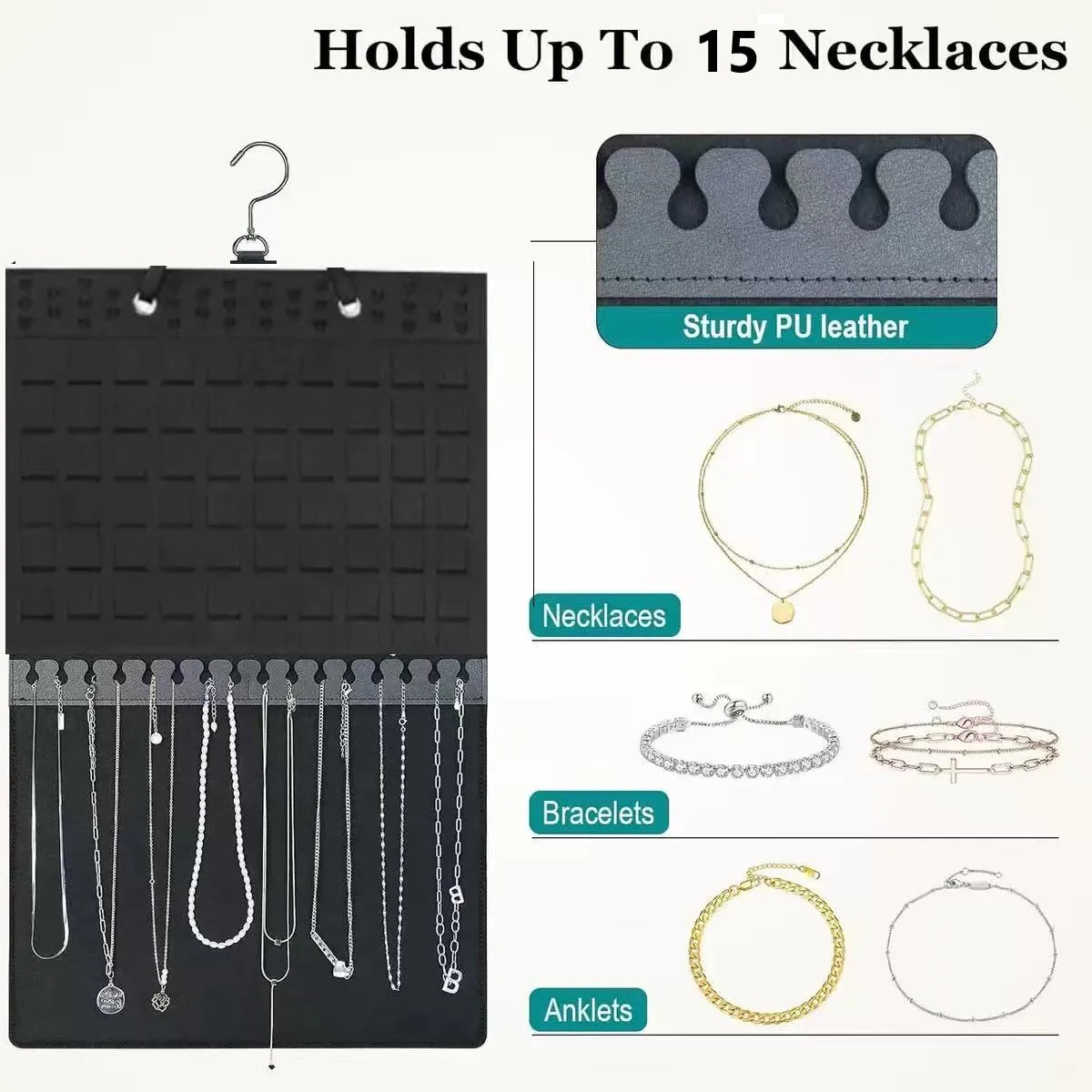 Wall-Mounted Felt Jewellery Organiser for Earrings and Pins