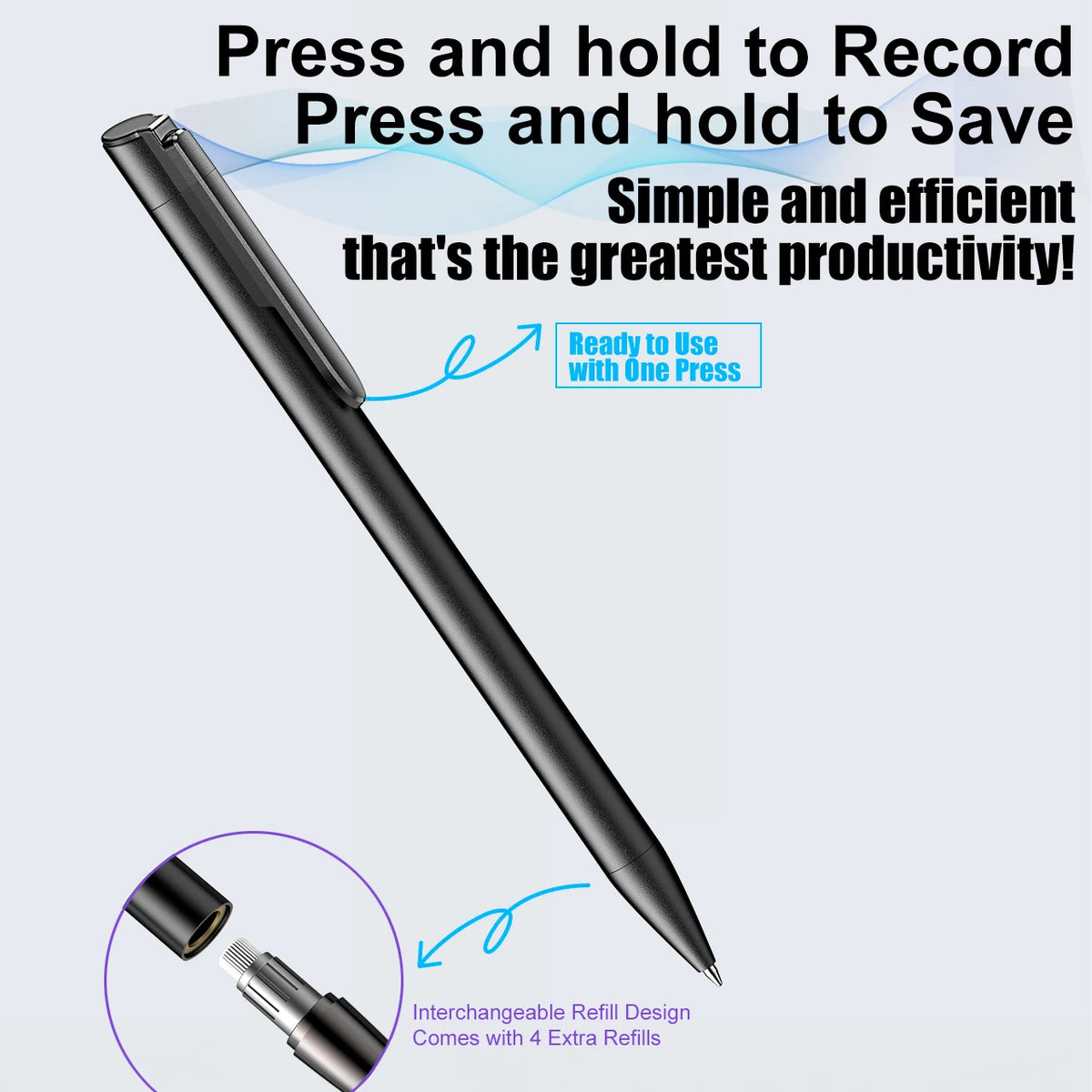 Famue Digital Voice Recorder Professional Activated By Voice MiNi Pen-Style Directly Connects to Phone for File Transfer 64G