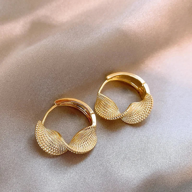 Retro Geometric Hoop Earrings for Women