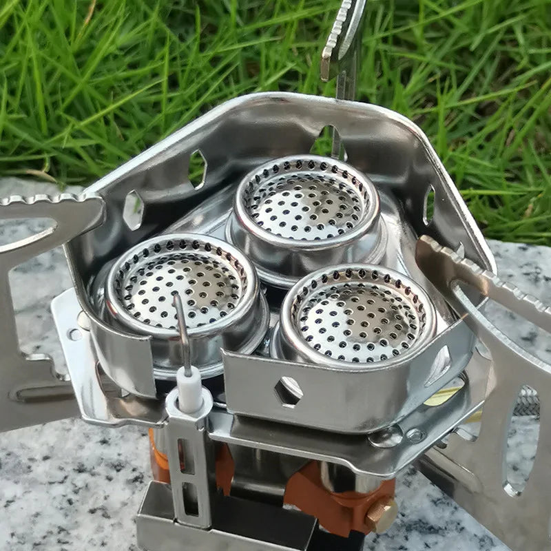 3-Head Gas Stove 5800W Folding Portable Camping Burner