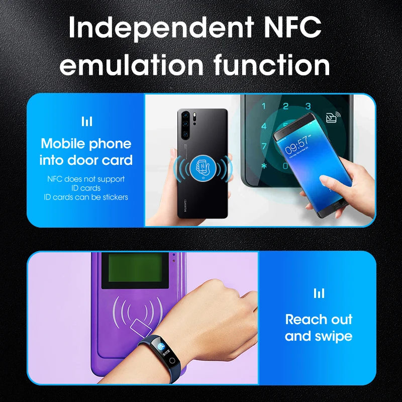NFC Smart Card Reader Writer RFID Copier 125KHz 13.56MHz USB Fob Programmer Copy Encrypted Key With Voice Broadcast X100