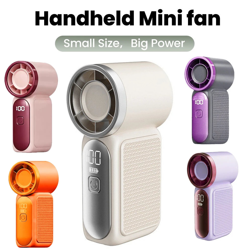 Mini-Ventilator mit fünf Geschwindigkeitsstufen und USB-C-Ladeanschluss