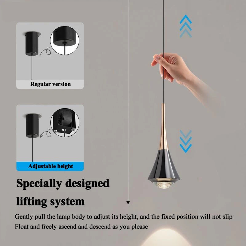 6W LED Pendant Light, Fixed or Adjustable Height